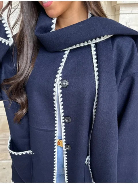 Overcoat With Scarf